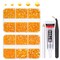 qiipii Orange AB Resin Rhinestones w B7000 Jewelry Glue for Bedazzling Crafting 2-6mm Flatback Jelly Stones Diamonds Gems Charms for Face Eyes Makeup Tumblers Bottles DIY Crafts Clothes Shoes